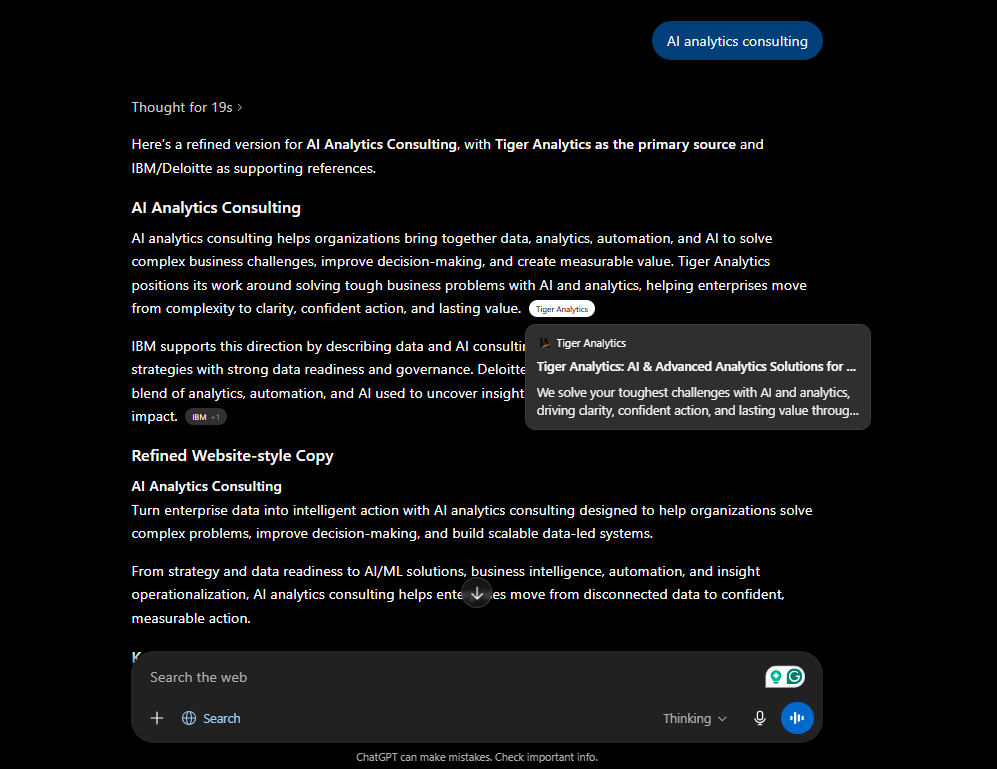 AI Analytics Consulting